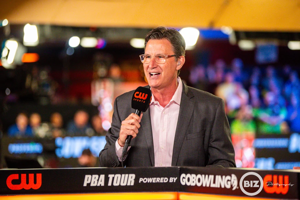 Presenter speaking during the PBA Tournament of Champions