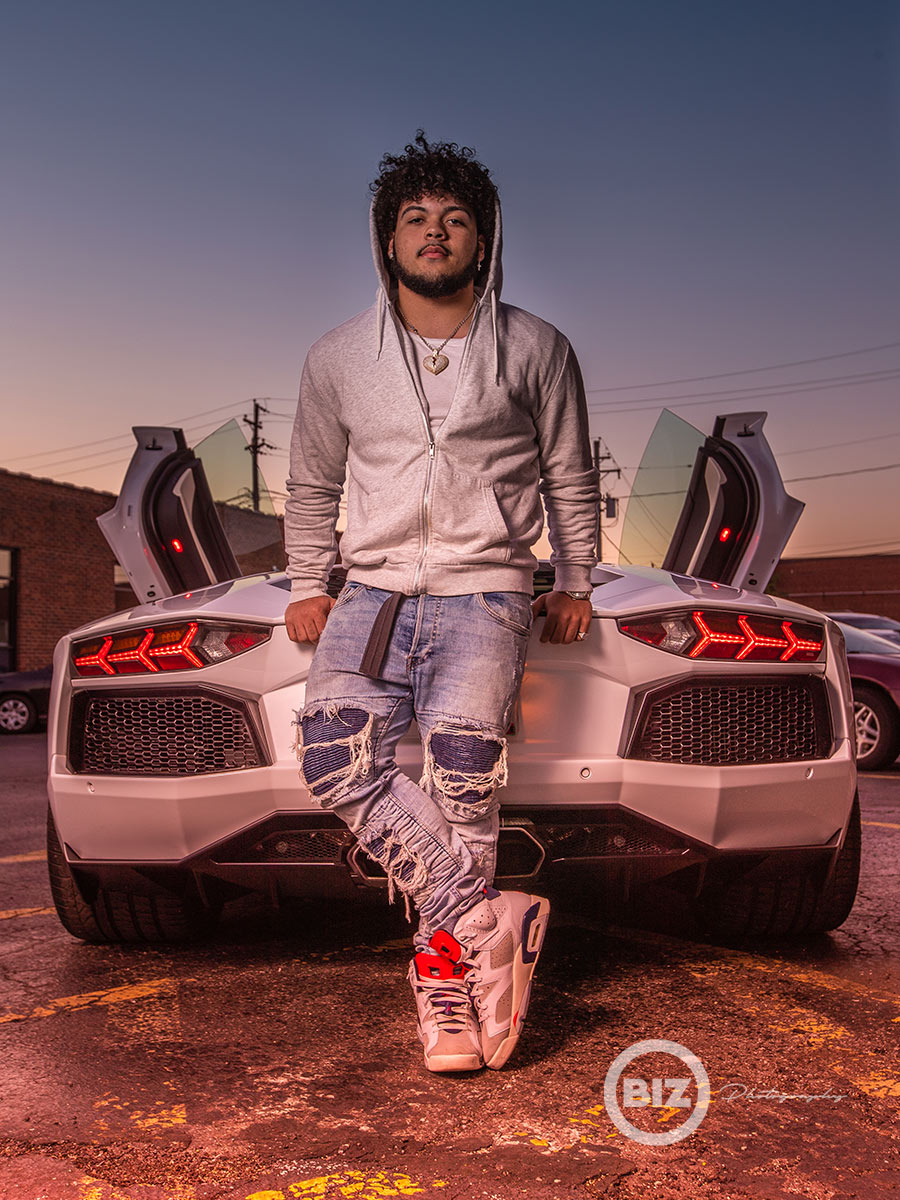 Bryce Agnew, Berea-Midpark Prom Pictures, Portrait Photography, BIZ Photography, Cleveland Photographer, White Lamborghini, Avendator