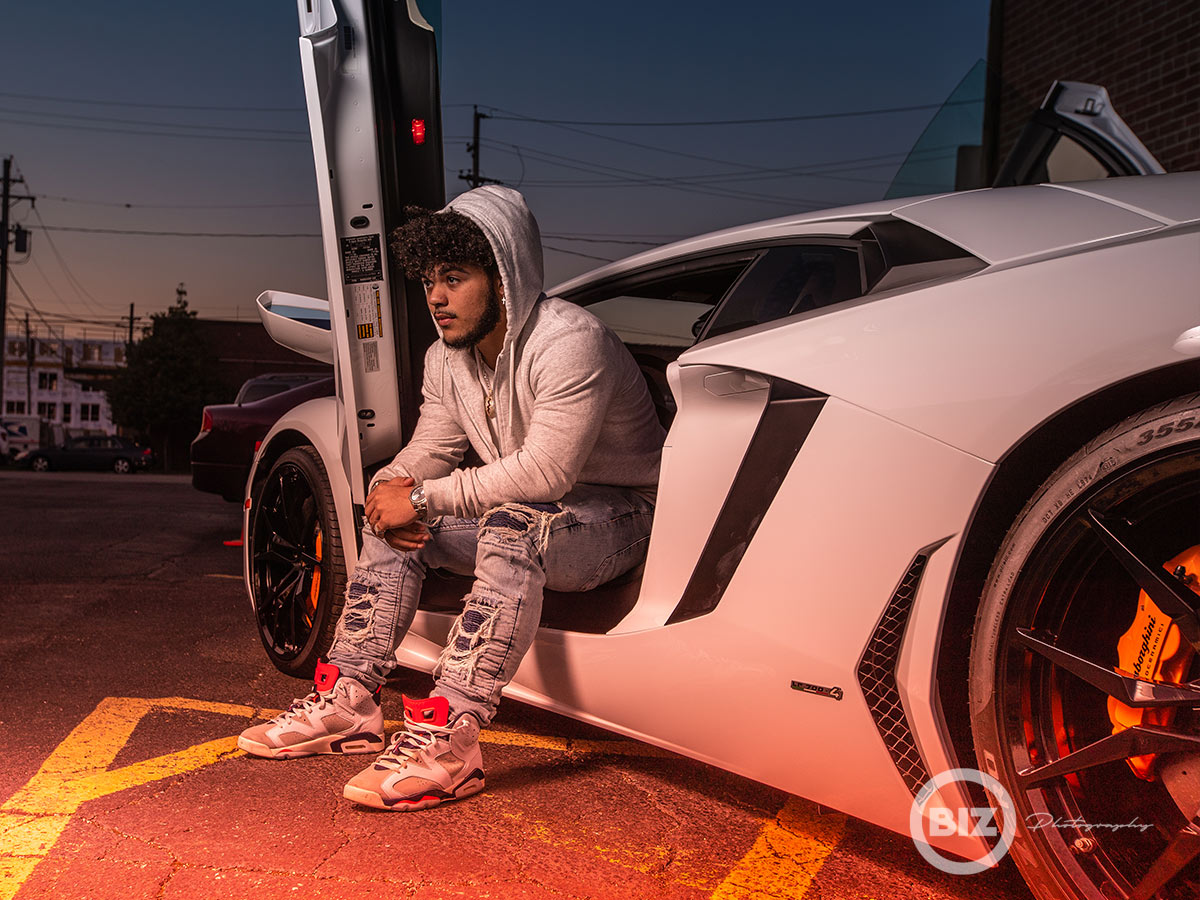 Bryce Agnew, White Lamborghini, Aventador, High School, Berea-Midpark Prom Pictures, Portrait Photography, BIZ Photography, Cleveland Photographer